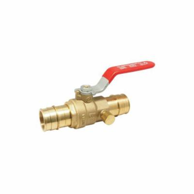 RWV® 5015ABD 3/4 Ball Valve With Handle and Drain, 3/4 in, Barb, Brass Body, Standard Port, Double NBR Softgoods