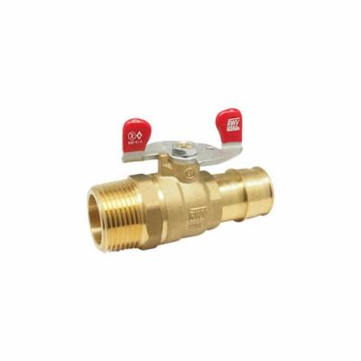 RWV® 5018ABW 3/4 Ball Valve, 3/4 in Nominal, Barb x MNPT End Style, Brass Body, Standard Port, Double NBR Softgoods