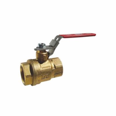 RWV® 5042 1 Standard Ball Valve With Handle, 1 in Nominal, Thread End Style, Brass Body, Full Port, PTFE Softgoods