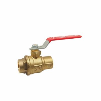 RWV® 5049AB 2 2-Piece Ball Valve With Handle, 2 in Nominal, Solder End Style, Forged Brass Body, Full Port, PTFE Softgoods