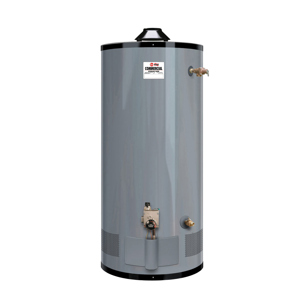 Rheem® G75-75N-3 G75 Medium Duty Gas Water Heater, 75 gal Tank, 75100 Btu/hr Heating, Natural Gas Fuel, Atmospheric Vent, 80 %