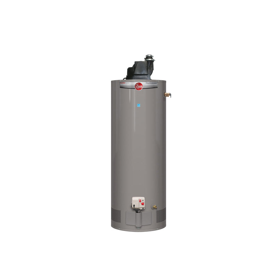 Rheem® PROG50S-36N RH67 PV Professional Classic® Gas Tank Water Heater, 36000 Btu/hr Heating, 50 gal Tank, Natural Gas Fuel, Power Vent, 36.4 gph at 90 deg F Recovery, Short
