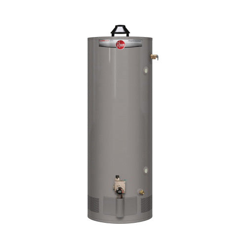 Rheem® PRO+G50-40P RH62 Professional Classic Plus® Gas Tank Water Heater, 36000 Btu/hr Heating, 50 gal Tank, Liquid Propane Fuel, Atmospheric Vent, 40.4 gph Recovery, Tall