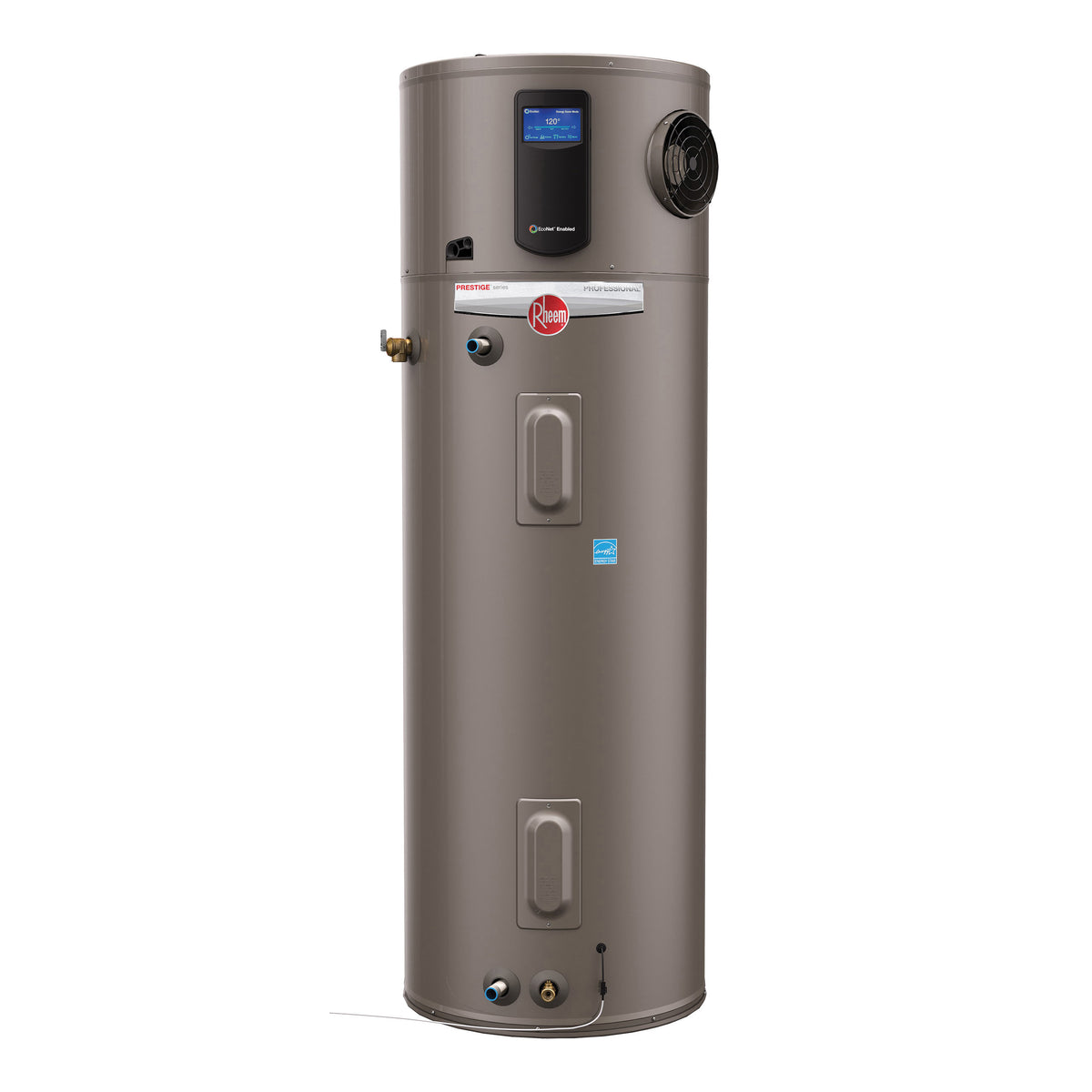 Rheem® PROPH80 T2 RH350 DCB Professional Prestige® Hybrid Electric Tank Water Heater With EcoNet™ WiFi-Connected Technology and Free Mobile App, 4200 Btu/hr Heating, 80 gal Tank, 208 to 240 V, 5000 W Power Rating, Tall, Domestic