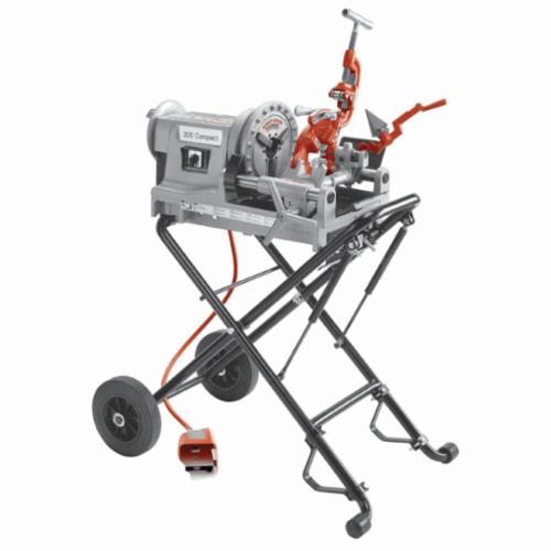 RIDGID® 67182 300 Compact Kit Threading Machine Kit, 1/8 to 2 in Pipe, 12 in L x 13 in W, 1/4 to 2 in Bolt, 115 VAC, 1/2 hp, 36 rpm Speed