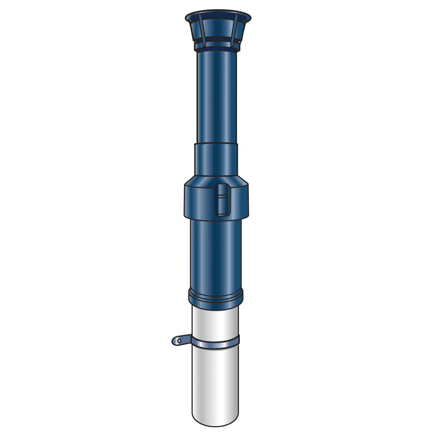 Rinnai® 184119 Above Roof Discharge Termination, For Use With: Luxury/Value Series Tankless Water Heater, 38 in, Aluminum/Plastic, Import