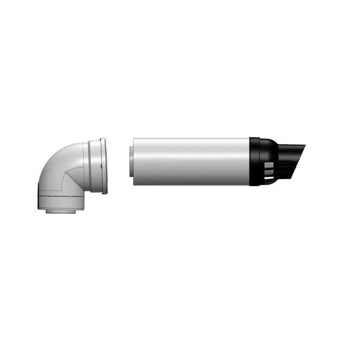 Rinnai® 223188 Universal Termination Kit, For Use With: Ubbink™ High-Efficiency Non-Condensing Water Heater, 12 in, Aluminum Inner Exhaust/Metal Outer Exhaust, Import