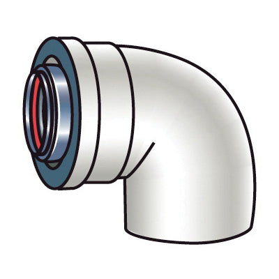 Rinnai® 224063 90 deg Elbow, For Use With: Luxury/Valve Series Non-Condensing Tankless Water Heater, Aluminum/Plastic, Import