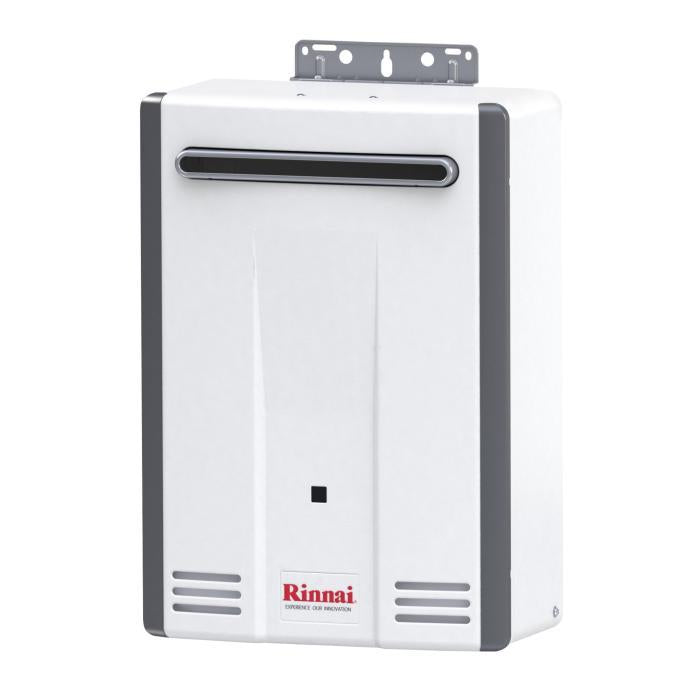 Rinnai® V53DeN V Model High Efficiency Tankless Water Heater, Natural Gas Fuel, 15500 to 120000 Btu/hr Heating, Indoor/Outdoor: Outdoor, 5.3 gpm Flow Rate, 0.81, Residential