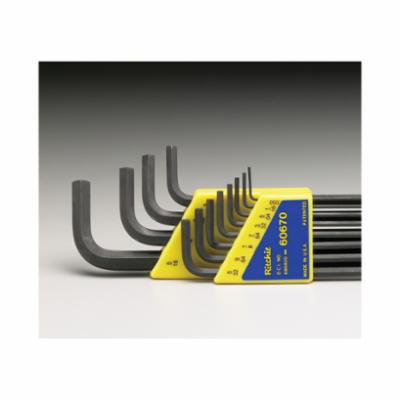 Yellow Jacket® 60669 Standard End Hex Key Set, 12 Pieces, 1.27 to 7.93 mm Hex, Steel Alloy