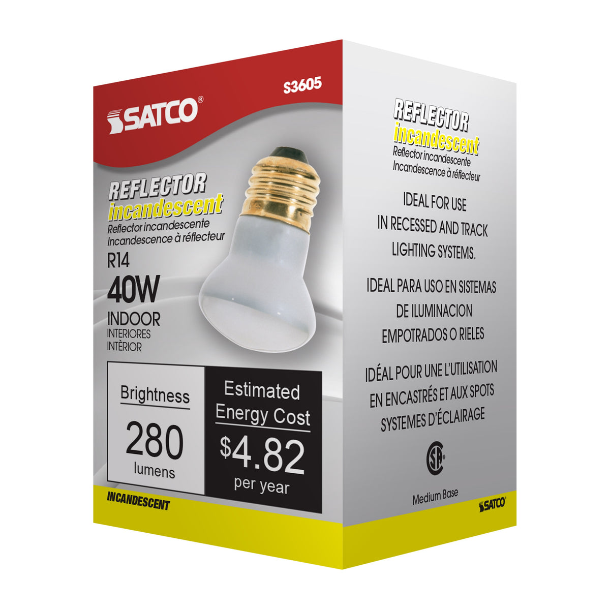 Dimmable Shatter Proof Incandescent Reflective Lamp - S3604