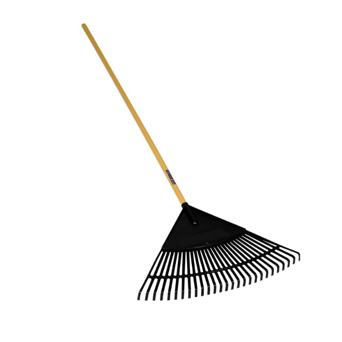 Seymour® 40882 S400 Jobsite™ Leaf Rake, 24 in W Tines, 26 Tines, Poly, Wood Handle