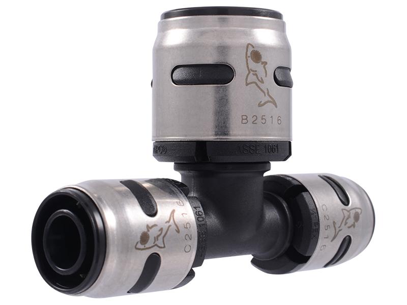 Sharkbite® K408WP3 Fitting Reducing Tee, 1/2 x 1/2 x 3/4 in Nominal, Push-to-Connect End Style