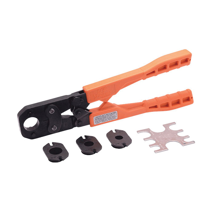 Sharkbite® 23100 PEX Crimp Tool Kit With Orange Handle, 3/8 in, 1/2 in, 3/4 in, 1 in Capacity