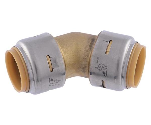 Sharkbite® UR656 Elbow, 3/4 in Nominal, Push-to-Connect End Style, Lead-Free DZR Brass