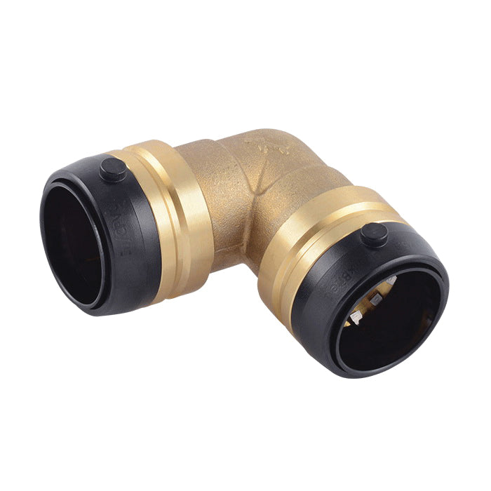 1-1/4" Large Diameter Elbow - Dzr Brass - Push-to-Connect