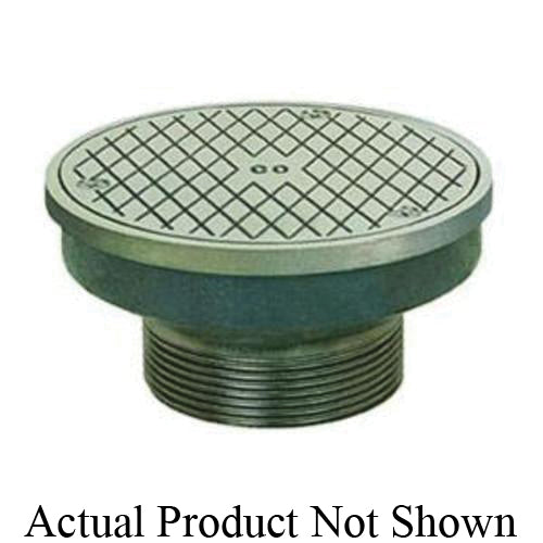 Sioux Chief 852-4ILI Adjustable On-Grade Cleanout, 4 in Cleanout, 6-5/8 in Dia Cover, Cast Iron