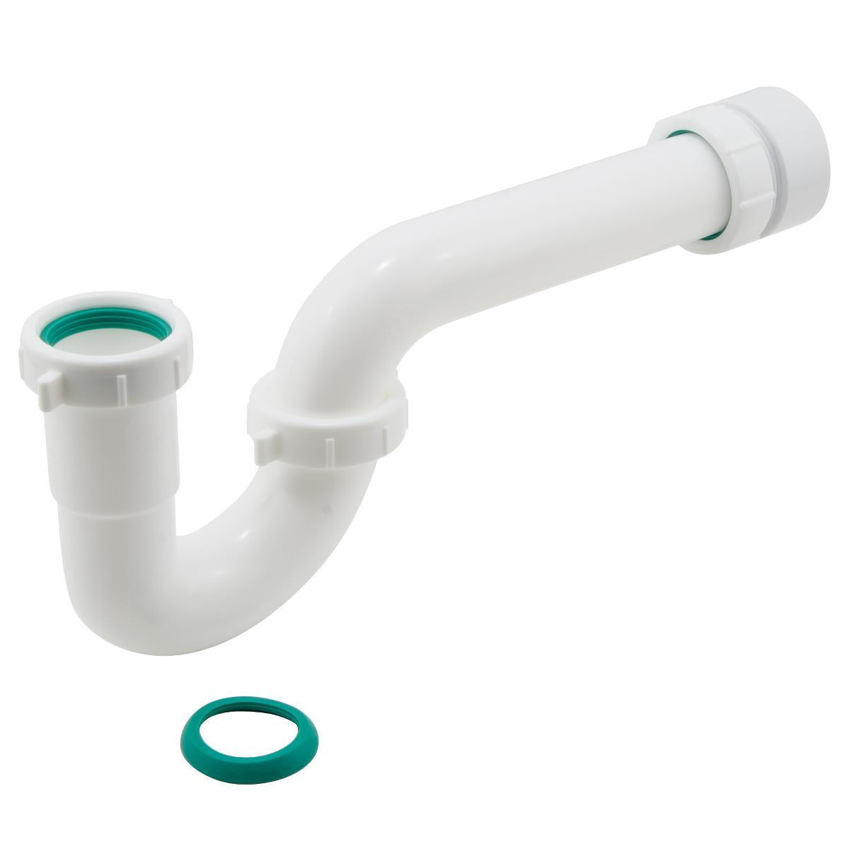 Sioux Chief 230-0206201 P-Trap With Threaded Adapter, 1-1/2 in, White, Polypropylene