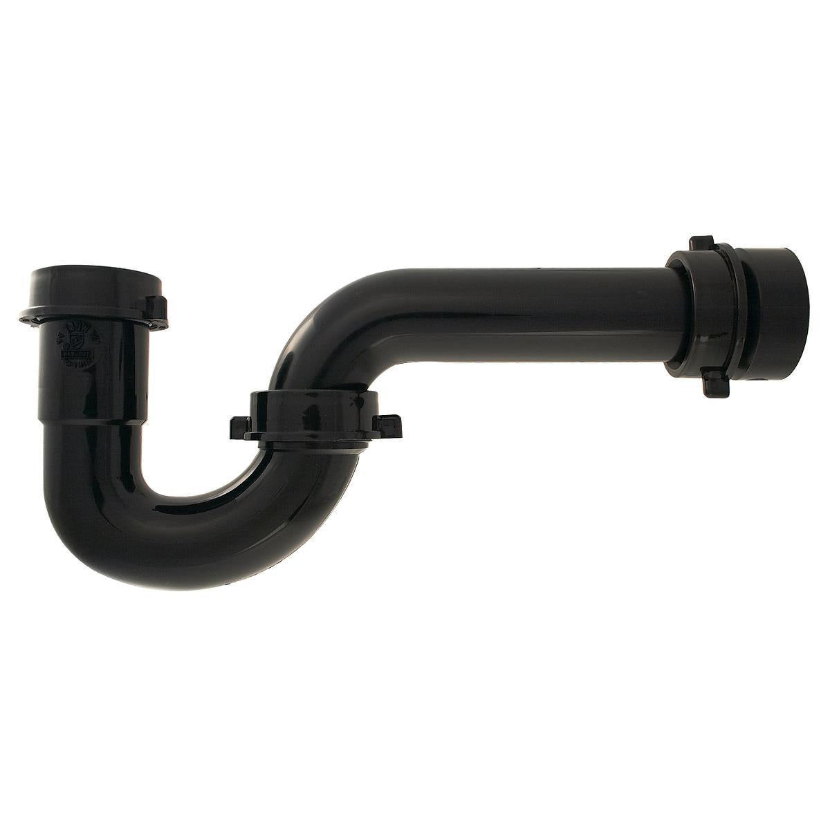 Sioux Chief 230-0316101 P-Trap With Threaded Adapter, 1-1/2 in, Black, Polypropylene, Import