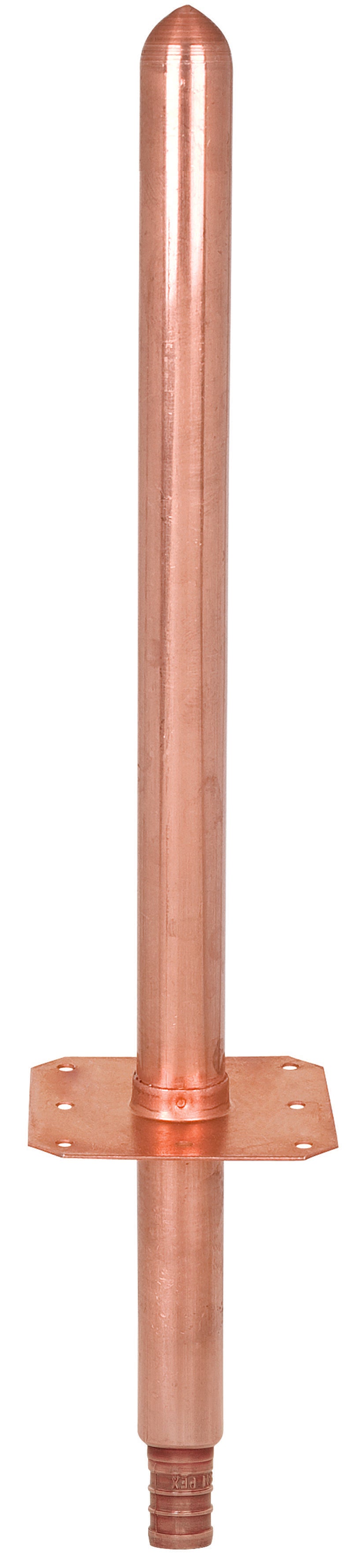 Sioux Chief PowerPEX® Bullet™ 638X212E Spin Closed Stub Out With Square O-Strap, 1/2 in Nominal, F1807 PEX Crimp™ x CTS End Style, Copper