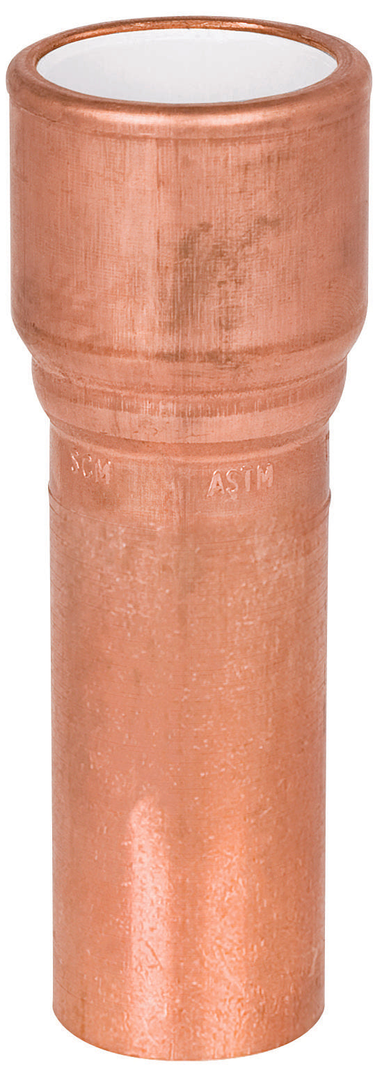 Sioux Chief MetalHead™ 685-P6 Straight Adapter, 1-1/2 in Nominal, PVC x Press-Fit End Style, Copper