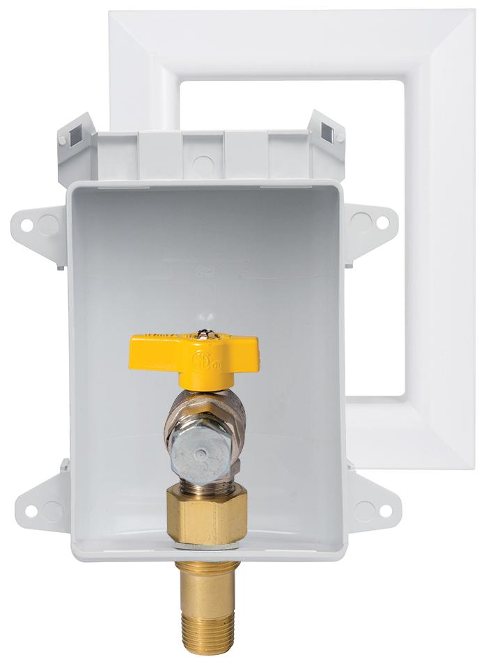 Sioux Chief OxBox™ 696-1031GF Gas Valve Outlet Box, 3/4 in Inlet x 3/4 in Outlet, FNPT Outlet, ABS, Import