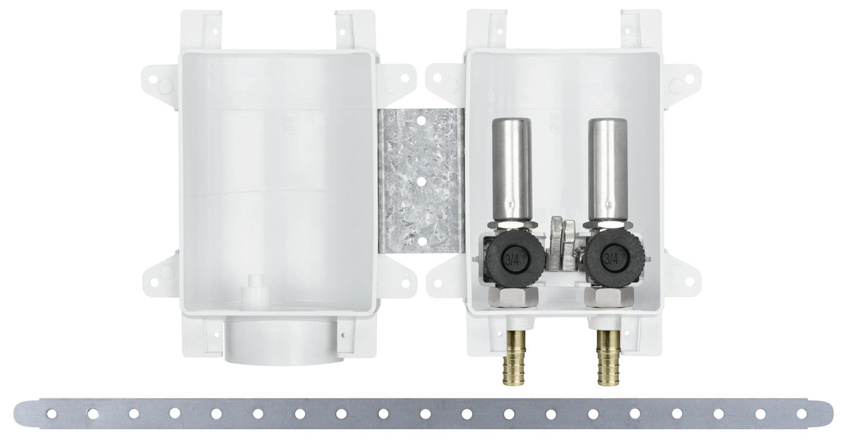 Sioux Chief 696-G2313XR 696 Washing Machine Outlet Box, 1/2 in Inlet PEX F1807 Inlet, 3/4 in Outlet Male Hose Thread Outlet, ABS