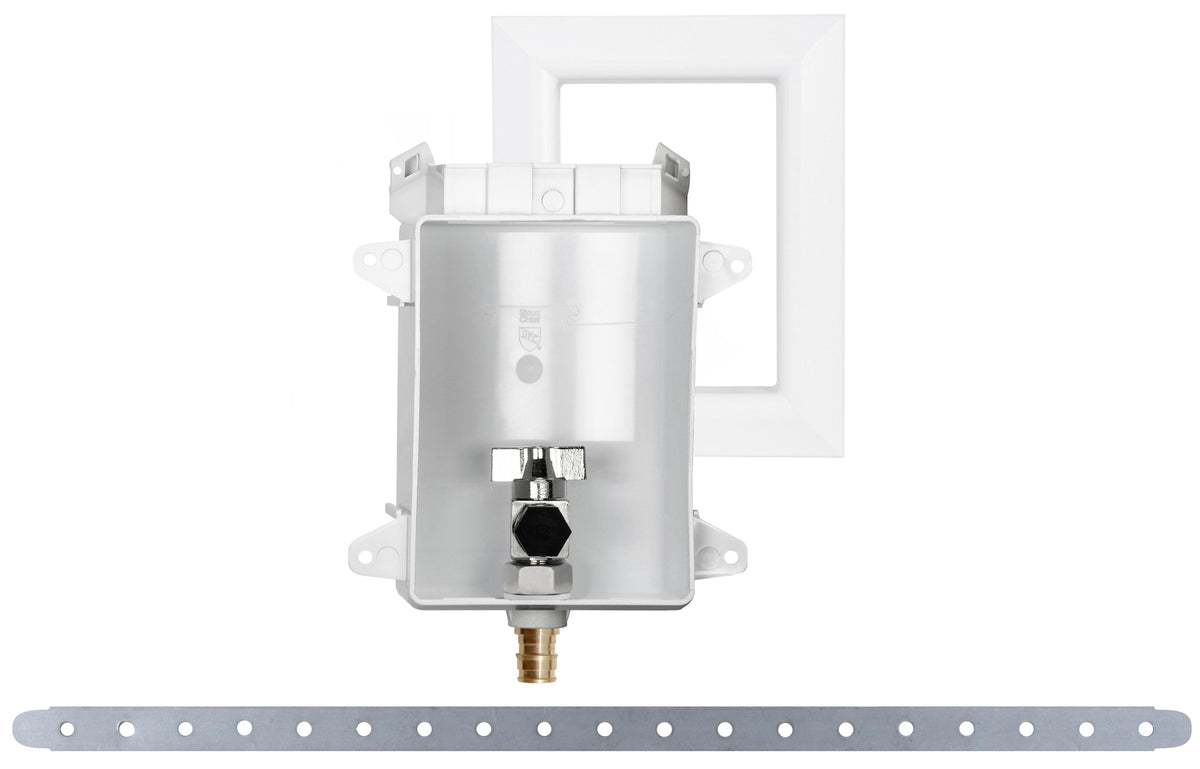 Sioux Chief OxBox™ 696RG1000WF Fire-Rated Ice Maker Outlet Box With MiniRester™ Water Hammer Arrester, 1/2 in PEX F1960 Inlet, ABS