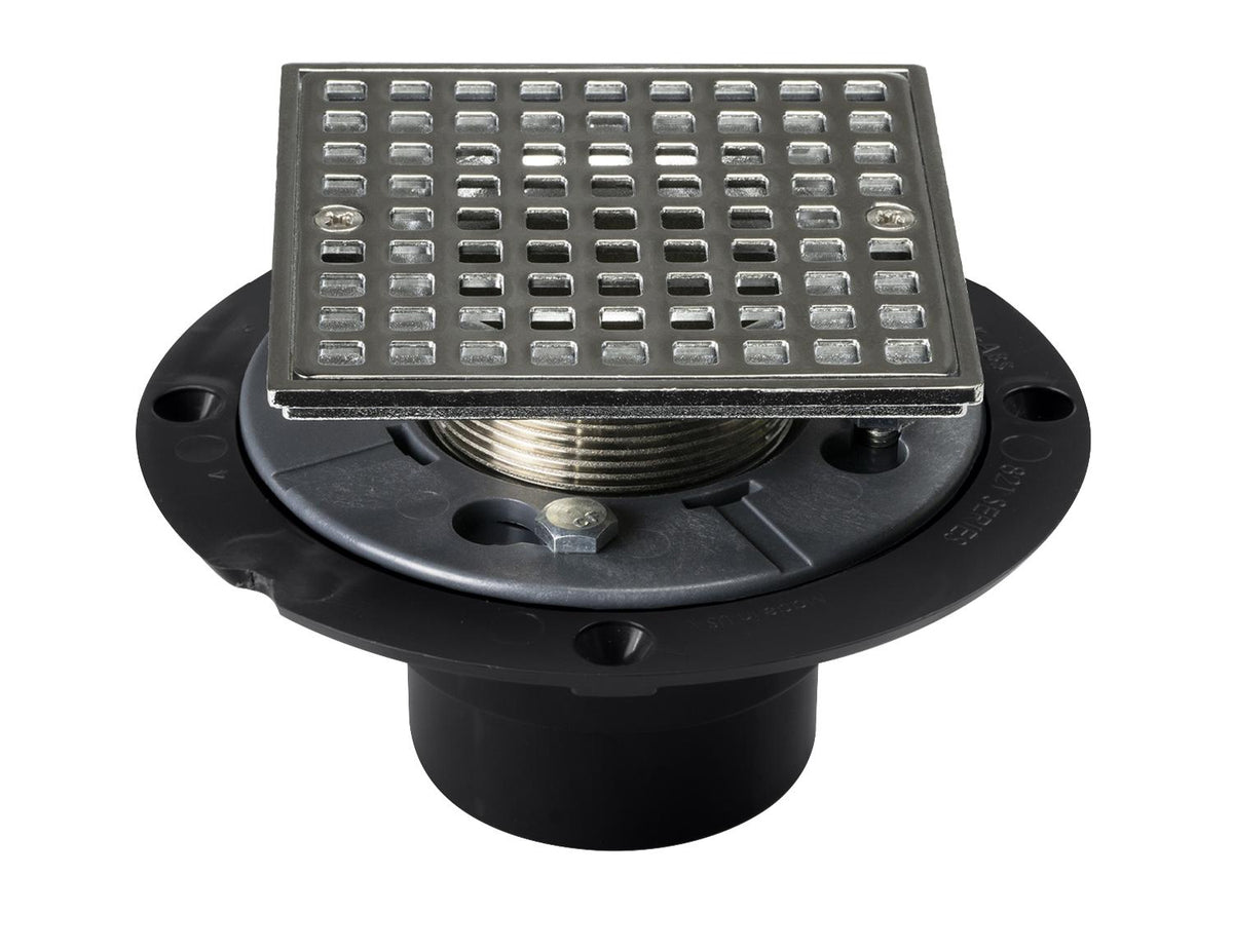 Sioux Chief 821-2AQCP Shower Pan Drain With Ring and Strainer, 2 in Nominal, Solvent Weld Connection, 4-1/4 in, ABS Drain