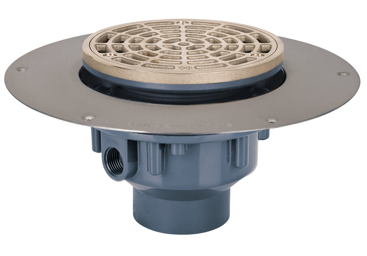 Adjustable Floor Drain - 2" Outlet - 5-1/2" Dia