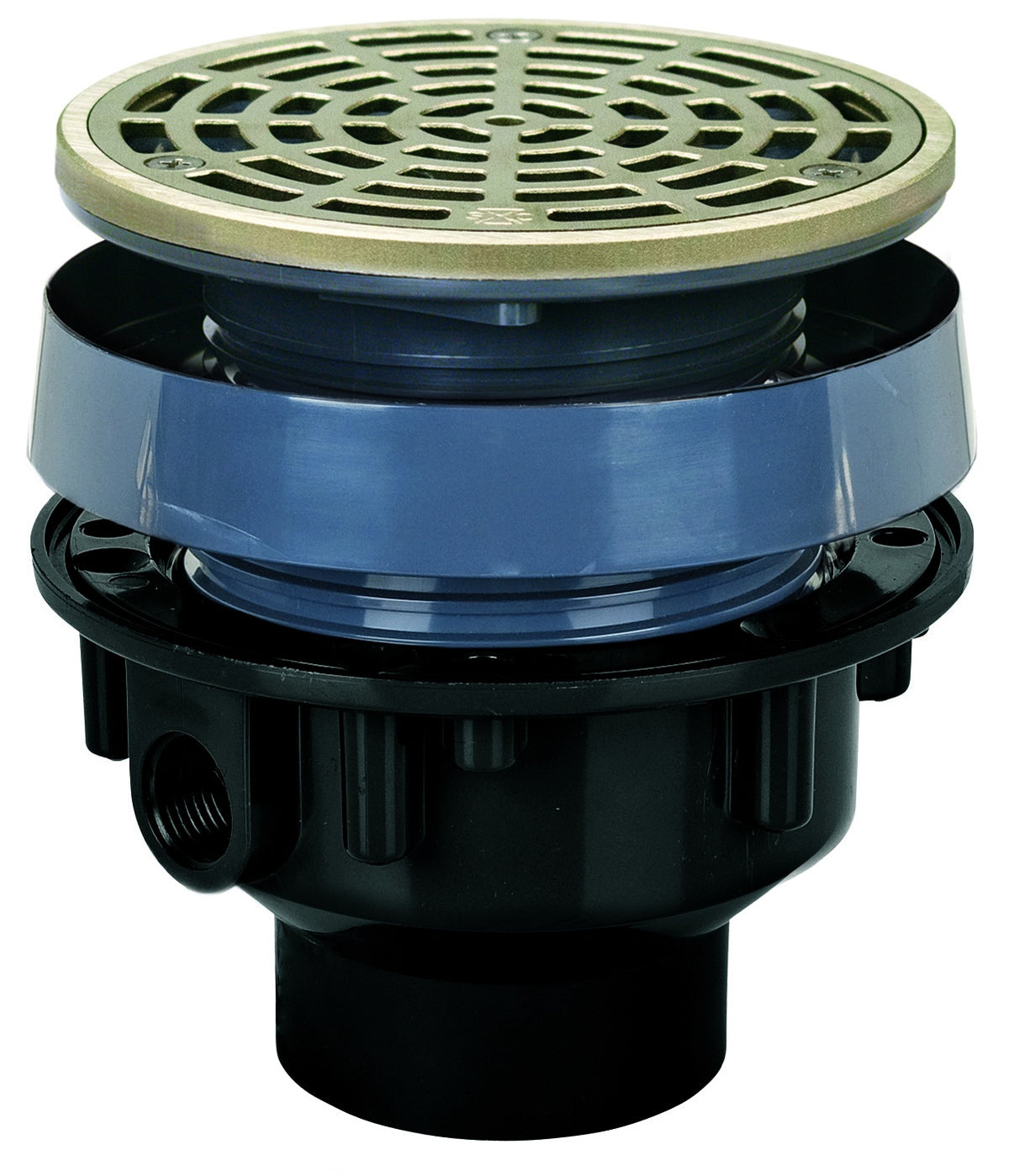Adjustable Floor Drain - 2 x 3" Outlet - 5-1/2" Dia
