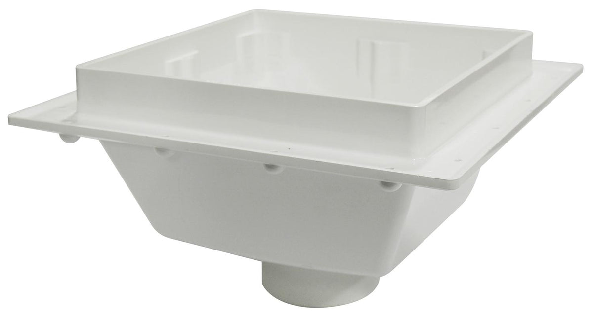 Sioux Chief SquareMax™ 861-3PX Floor Sink, 3 in Drain Opening, 8-5/16 in H, Squared Shape, PVC