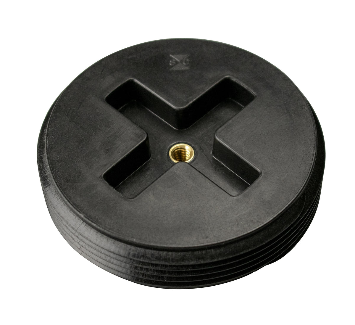 Sioux Chief 879-30PK Countersunk Slotted Cleanout Flush Plug With Threaded Brass Insert, For Use With 842-9 Series Socket Fitting Ring, 3 in, Polypropylene, Black, Domestic