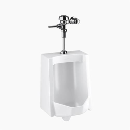 Sloan® 10001001 WEUS-1000 Standard Urinal and Flushometer, 0.125 gpf Flush Rate, Top Spud, Wall Mounting, Polished Chrome, Import
