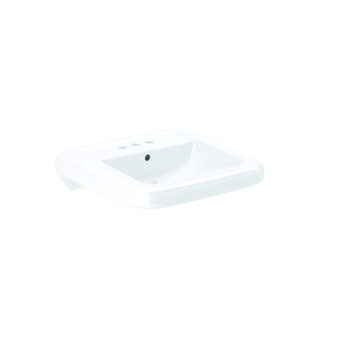 Stainless-3065 Ledgeback Bathroom Sink - with Rear Overflow