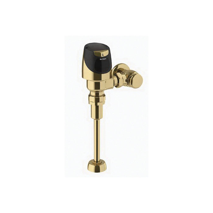Sloan® SOLIS® 3370084 8186 Single-Flush Active Infrared Sensor Exposed Flushometer, (4) AA Alkaline Batteries, 0.125 gpf Flush Rate, 3/4 in IPS Inlet, 3/4 in Spud, 15 to 80 psi Pressure, PVD Polished Brass, Domestic
