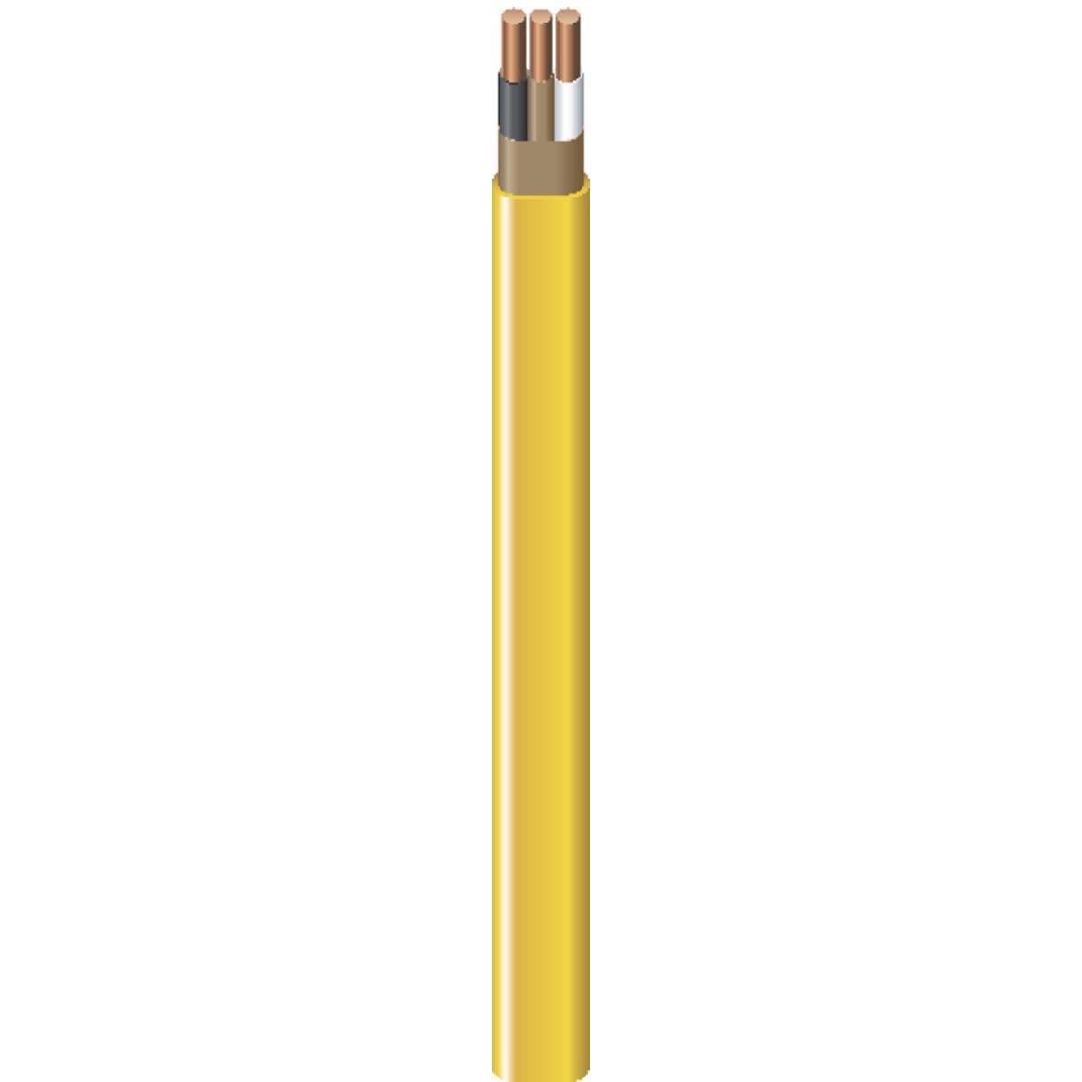 Southwire® Romex® SIMpull® 28828228 Type NM-B Sheathed Cable With Ground Wire, Coil Packaging, 600 V, (2) 12 AWG Solid Copper Conductor, 100 ft L, Yellow