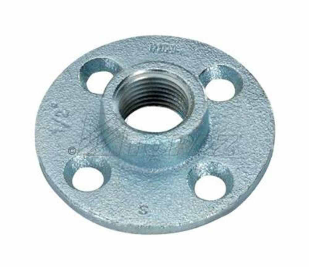 Southwire® 291TZ Flange Conduit, 1/2 in Trade, 3 in Dia Flange, Malleable Iron, Zinc Plated