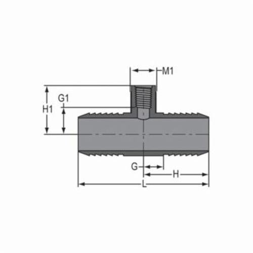 Spears® 1402-251, Tee, 2 x 2 x 1-1/2 in nominal, Insert x Insert x FNPT end style, PVC, Domestic