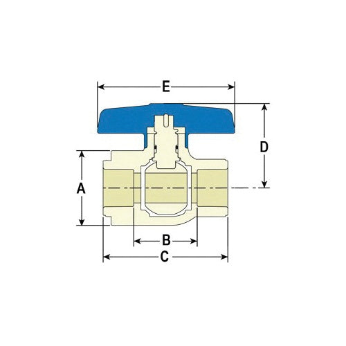 2" Ball Valve - CPVC - Socket