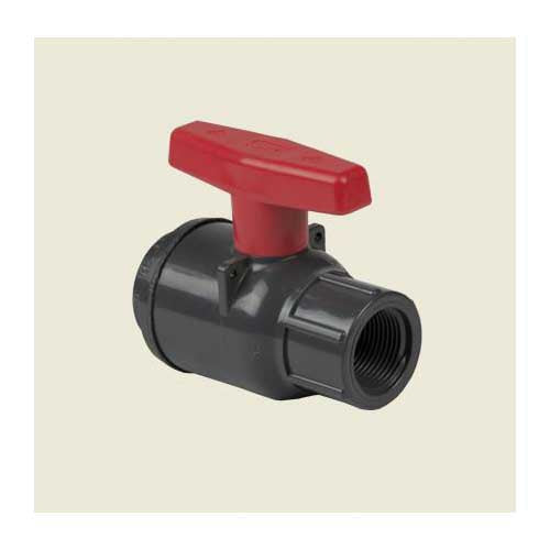 Spears® 2131-005 Compact Regular Style Ball Valve With Handle, 1/2 in, FNPT, PVC Body, FKM Softgoods, Domestic