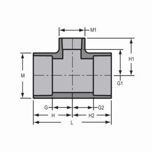 Spears® 801-582C Reducing Tee, 8 x 8 x 4 in, Socket, SCH 80/XH, CPVC, Domestic