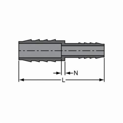 2 x 1" Reducing Coupling - PVC - Insert