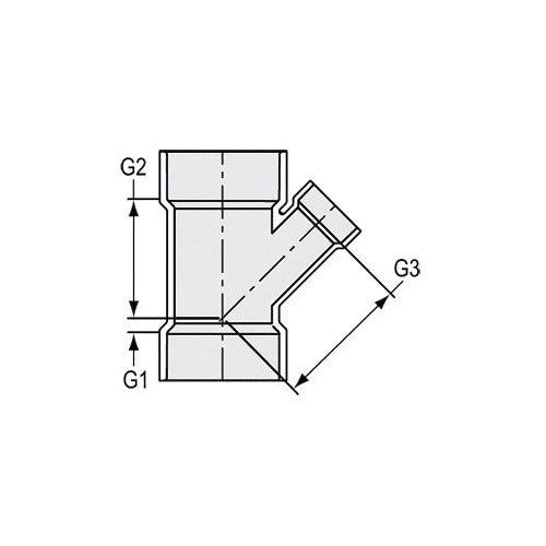 Spears® P601-585 P601 Wye, Wye, 8 x 8 x 6 in Nominal, Hub End Style, PVC, Domestic
