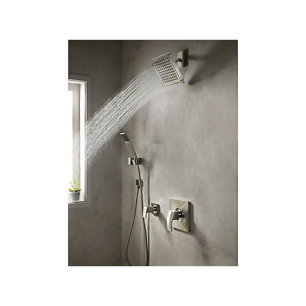 Pfister® 973-228J Water Saving Shower Head, Kenzo™, 1.8 gpm Flow Rate, 1 Sprays, 7 in L x 7 in H Head