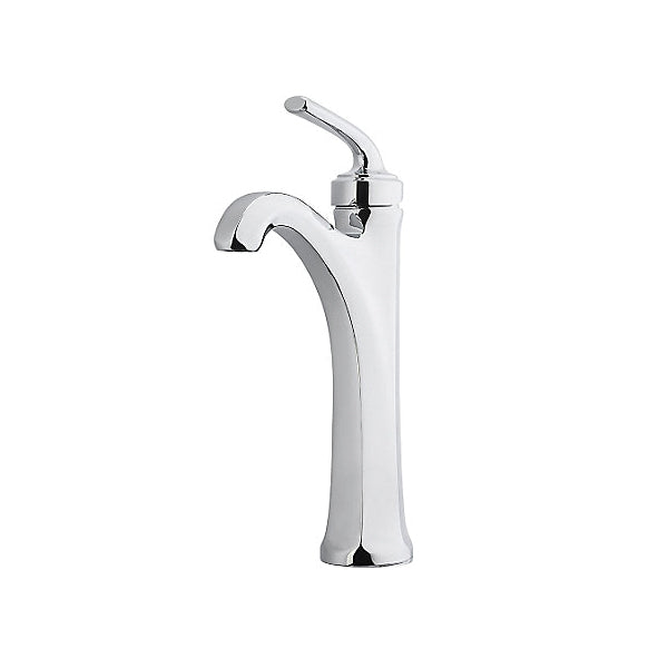 Pfister® Traditional Vessel Faucet, Arterra™, 4-31/32 in Spout, 7-31/32 in H Spout, 1 Handle, Metal Pop-Up Drain