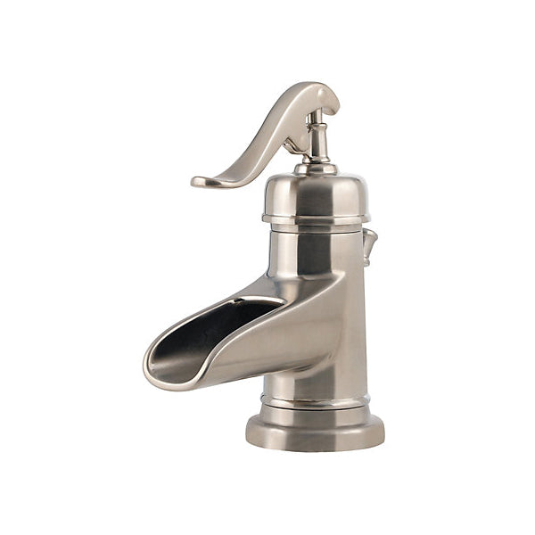 Pfister® Centerset Lavatory Faucet, Ashfield™, 1.2 gpm Flow Rate, 1-1/15 in H Spout, 1 Handles, Metal Pop-Up Drain, 1 Faucet Holes, Function: Traditional