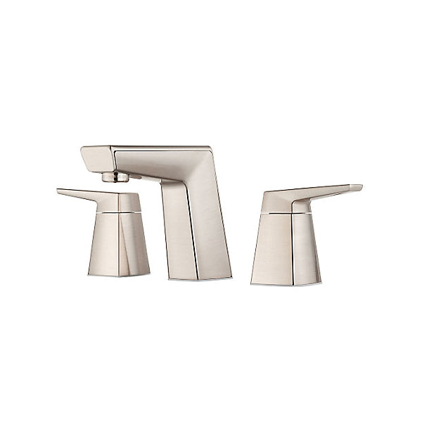 Pfister® Arkitek™ Professional Grade Widespread Lavatory Faucet, 1.2 gpm Flow Rate, 3-5/8 in H Spout, 8 in Center, 2 Handles, Push and Seal™ Drain, Import