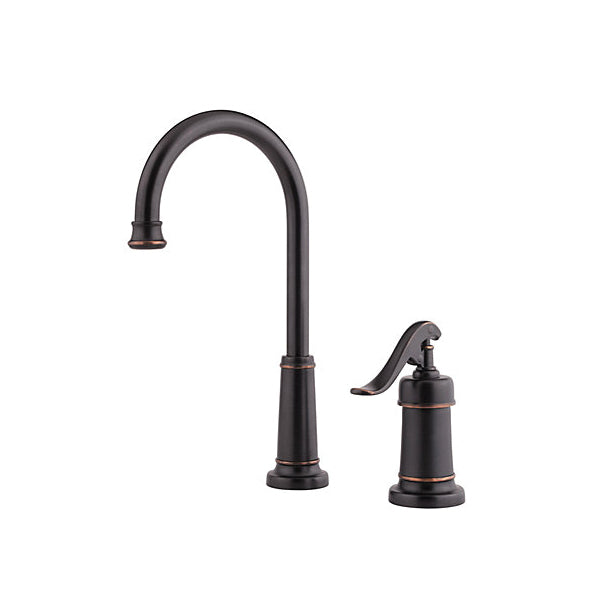 Pfister® LG72-YP2Y Bar and Kitchen Island Faucet, Ashfield™, Tuscan Bronze, 1 Handle, 1.75 gpm