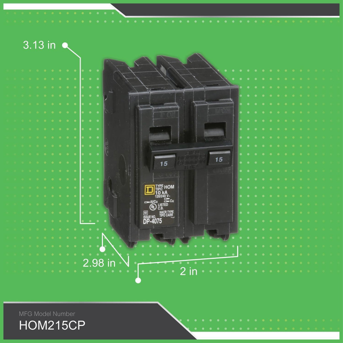 Hom - Standard Circuit Breaker - Clamp Terminal